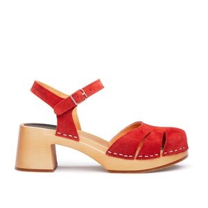 Swedish Hasbeens Baskemölla High Red Size 38